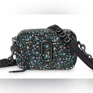 NWT Marc Jacobs Softshot Crossbody Bag Black Multi Floral